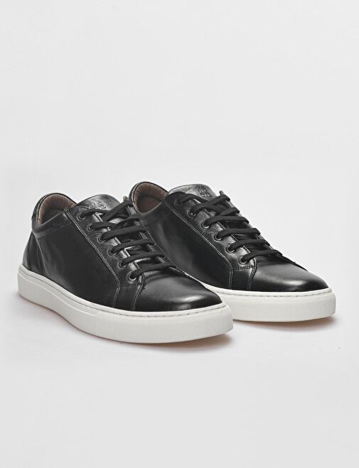 Cabani Ayakkabı Siyah Erkek Deri Sneaker 121208R - Görsel 3