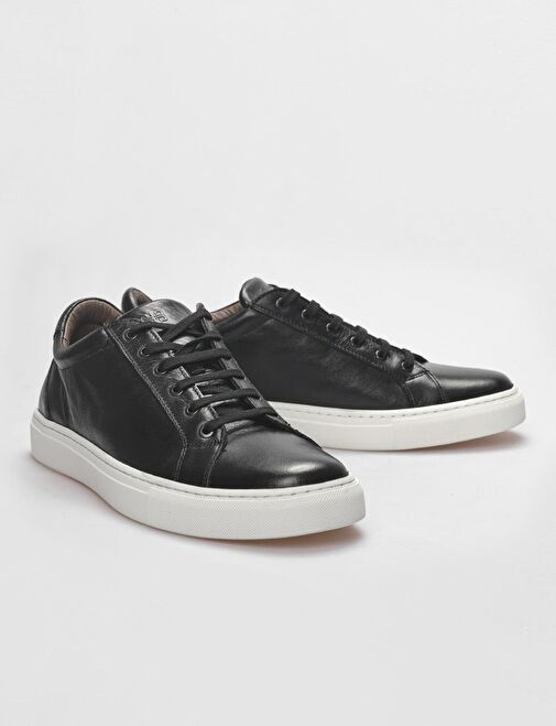 Cabani Ayakkabı Siyah Erkek Deri Sneaker 121208R - Görsel 5
