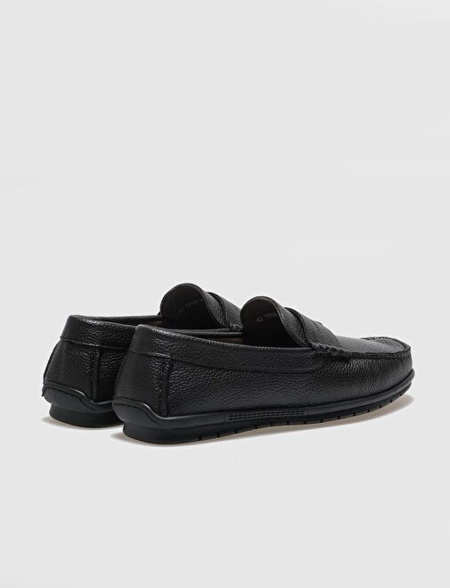 Hakiki Deri Siyah Kemerli Erkek Günlük Ayakkabı - Görsel 4