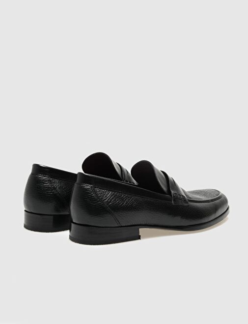 Hakiki Deri Siyah Erkek Klasik Ayakkabı - Görsel 4