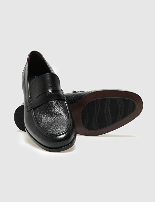 Hakiki Deri Siyah Erkek Klasik Ayakkabı - Görsel 5