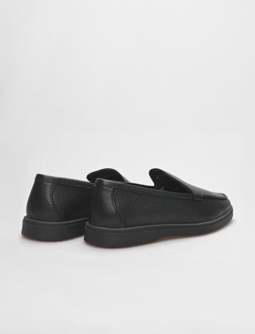 Hakiki Deri Siyah Erkek Loafer - Görsel 4