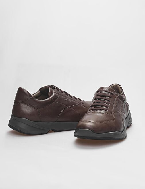 Hakiki Deri Kahverengi Bağcıklı Erkek Günlük Ayakkabı - Görsel 5