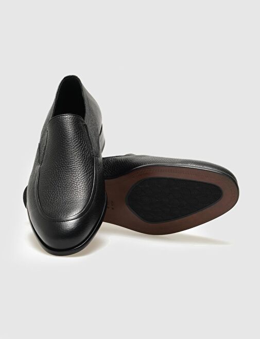 Hakiki Deri Siyah Erkek Klasik Ayakkabı - Görsel 5