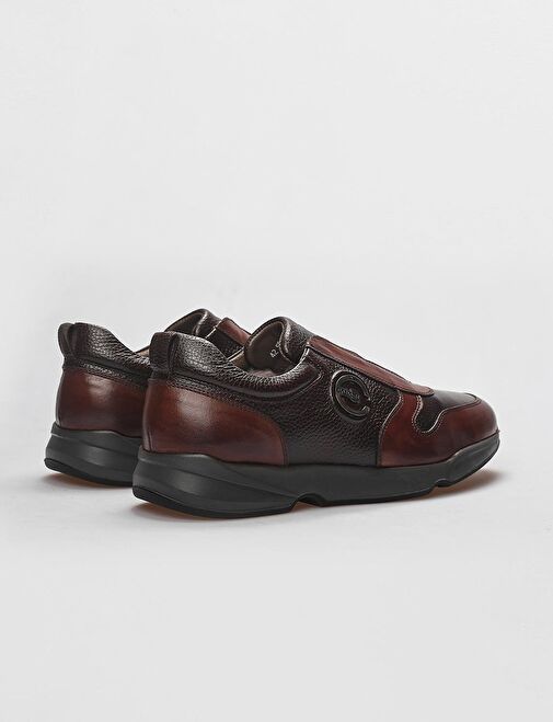 Cabani Ayakkabı Kahverengi Erkek Deri Sneaker 121825 - Görsel 4