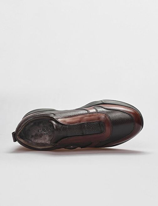 Cabani Ayakkabı Kahverengi Erkek Deri Sneaker 121825 - Görsel 5