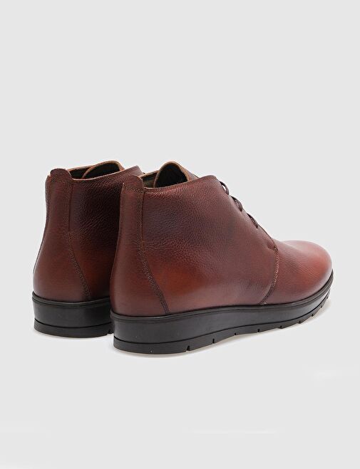 Hakiki Deri Taba Bağcıklı Erkek Günlük Bot - Görsel 4