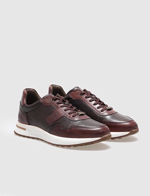 Cabani Ayakkabı Kahverengi Erkek Deri Sneaker 28989 - Görsel 3