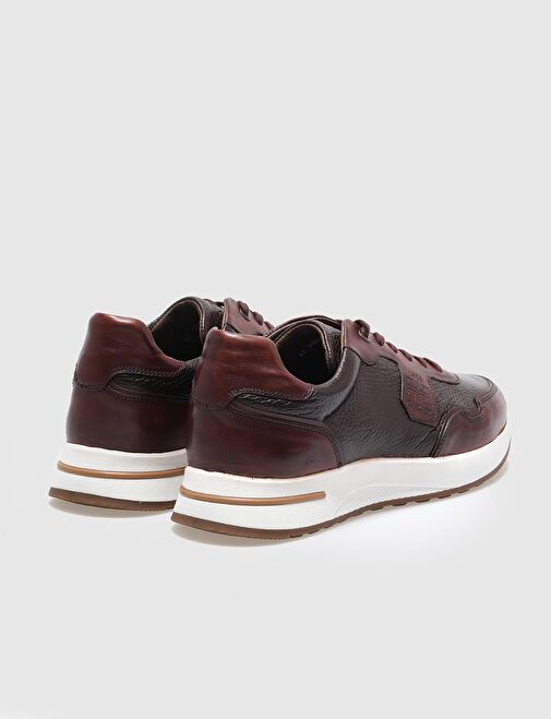 Cabani Ayakkabı Kahverengi Erkek Deri Sneaker 28989 - Görsel 4