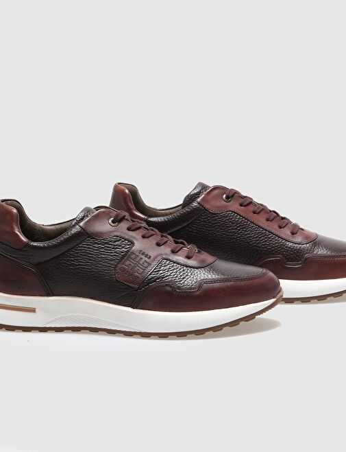 Cabani Ayakkabı Kahverengi Erkek Deri Sneaker 28989 - Görsel 5