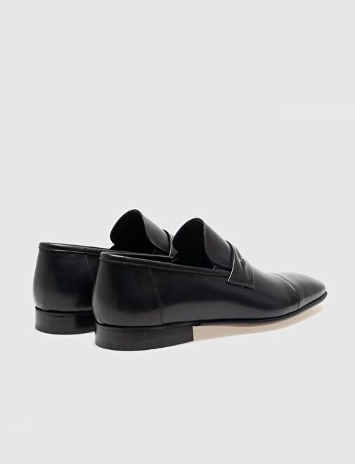 Hakiki Deri Siyah Kemerli Erkek Klasik Ayakkabı - Görsel 4