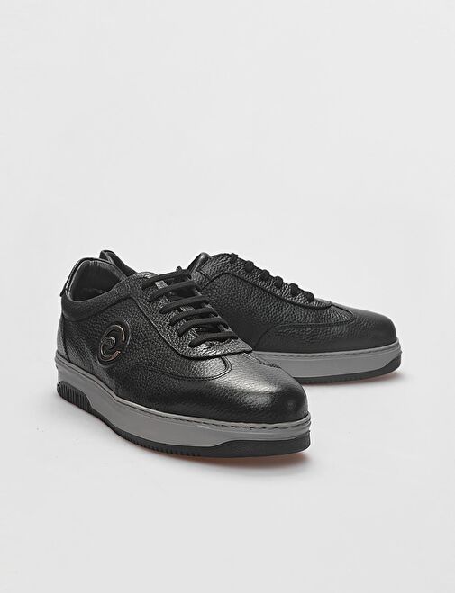 Cabani Ayakkabı Siyah Erkek Deri Sneaker 117876R - Görsel 5