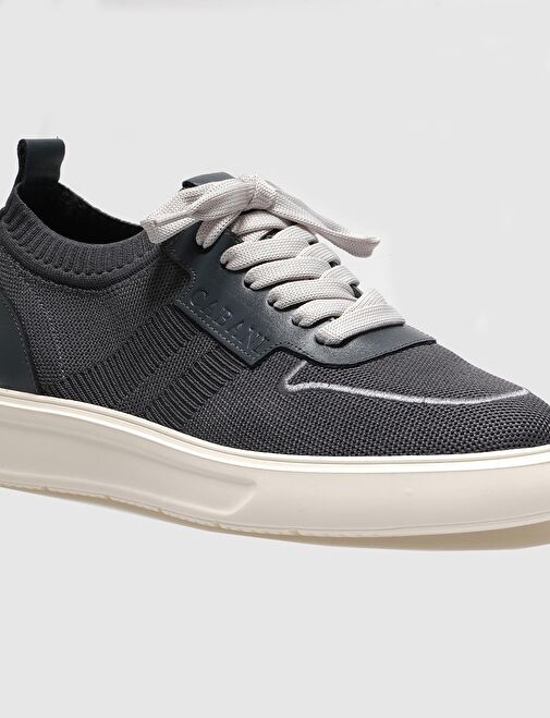 Triko Gri Bağcıklı Erkek Spor Ayakkabı - Görsel 5