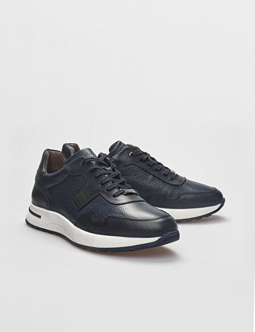 Cabani Ayakkabı Lacivert Erkek Deri Sneaker 28988 - Görsel 5