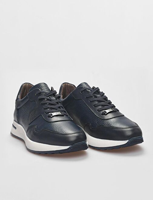 Cabani Ayakkabı Lacivert Erkek Deri Sneaker 121861 - Görsel 3