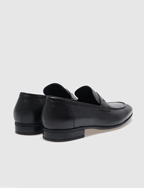 Hakiki Deri Siyah Kemerli Erkek Klasik Ayakkabı - Görsel 4