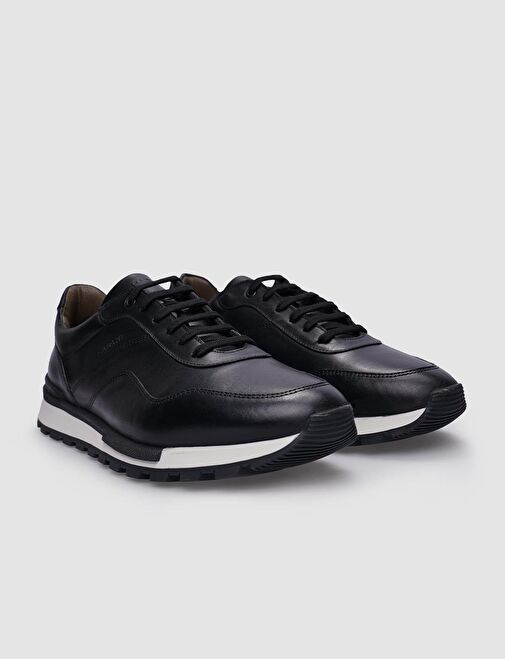 Cabani Ayakkabı Siyah Erkek Deri Sneaker 122819 - Görsel 3