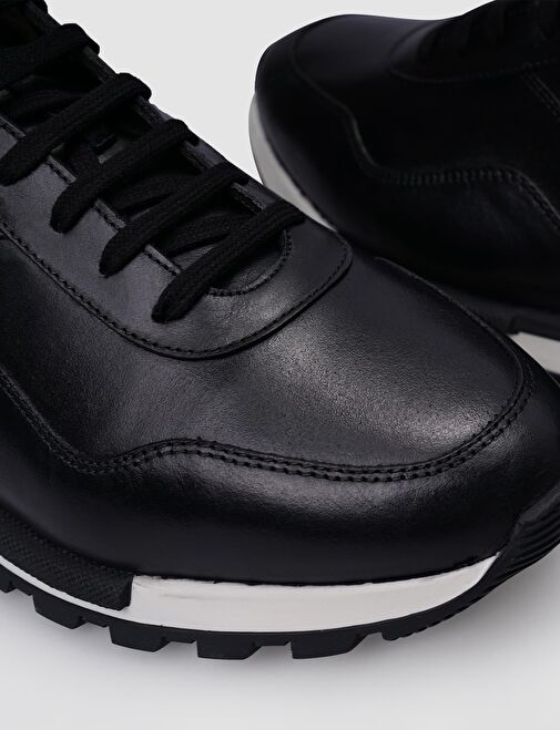 Cabani Ayakkabı Siyah Erkek Deri Sneaker 122819 - Görsel 5