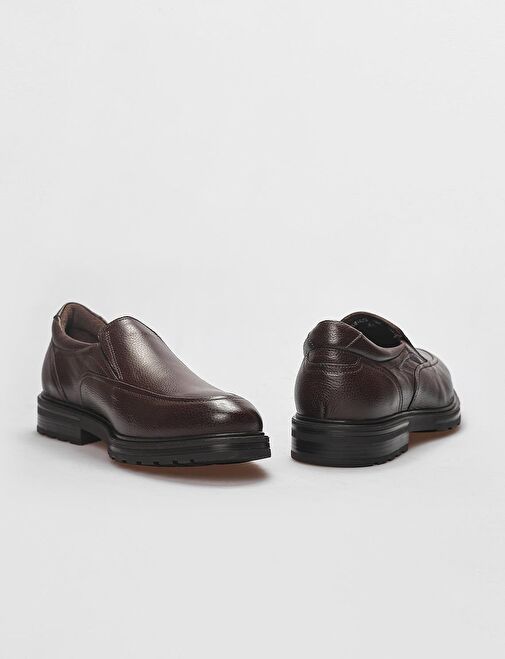 Hakiki Deri Kahverengi Erkek Günlük Ayakkabı - Görsel 5