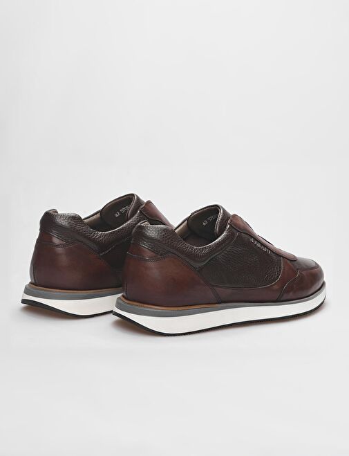 Cabani Ayakkabı Kahverengi Erkek Deri Sneaker 121933 - Görsel 4