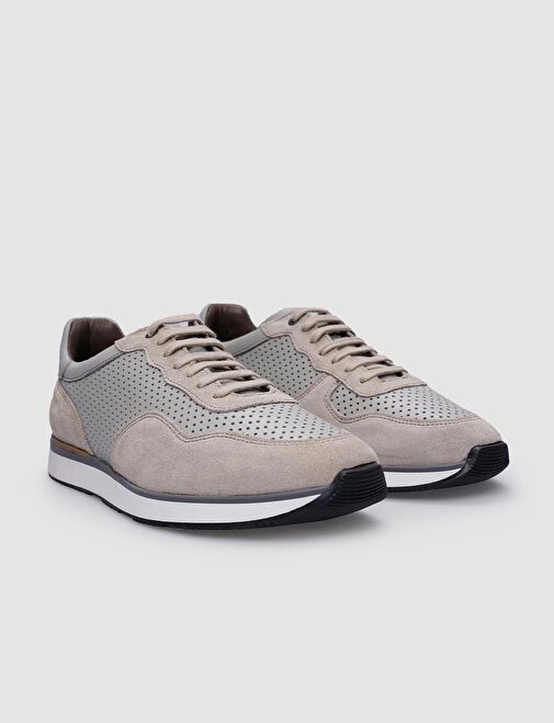 Cabani Ayakkabı Bej Erkek Süet Sneaker 123022 - Görsel 3