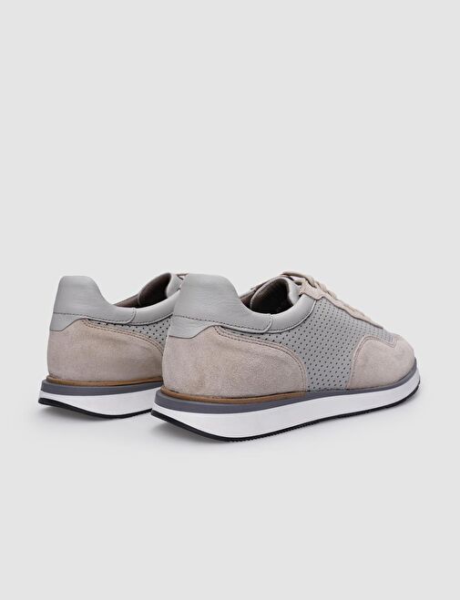 Cabani Ayakkabı Bej Erkek Süet Sneaker 123022 - Görsel 4