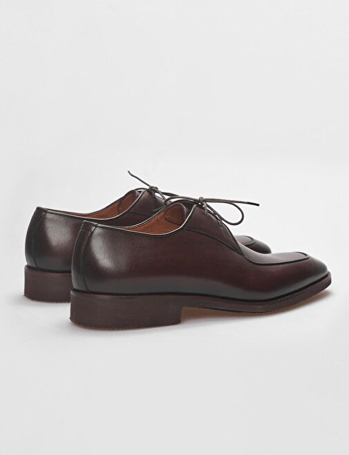 Hakiki Deri Kahverengi Bağcıklı Erkek Klasik Ayakkabı - Görsel 4