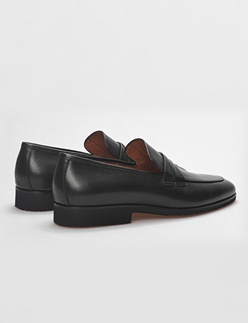 Hakiki Deri Siyah Erkek Klasik Ayakkabı - Görsel 4