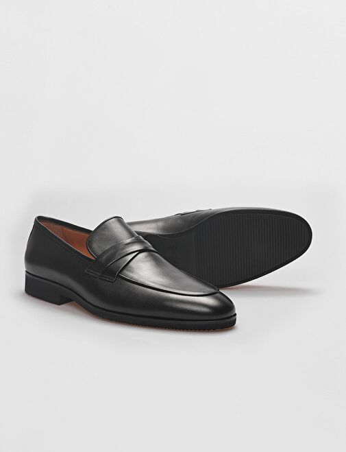 Hakiki Deri Siyah Erkek Klasik Ayakkabı - Görsel 5