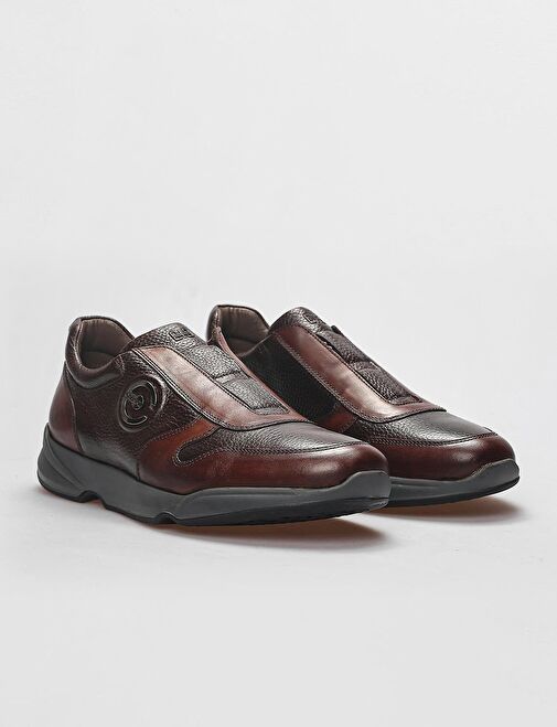 Cabani Ayakkabı Kahverengi Erkek Deri Sneaker 121038R - Görsel 3