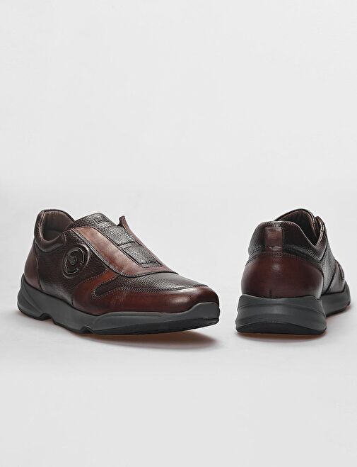 Cabani Ayakkabı Kahverengi Erkek Deri Sneaker 121038R - Görsel 5