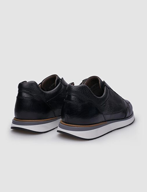 Cabani Ayakkabı Siyah Erkek Deri Sneaker 123112 - Görsel 4