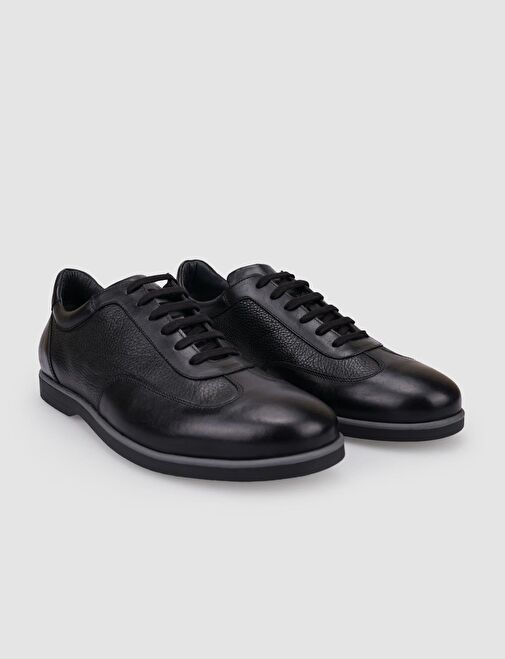 Cabani Ayakkabı Siyah Erkek Deri Günlük Ayakkabı 123115 - Görsel 3