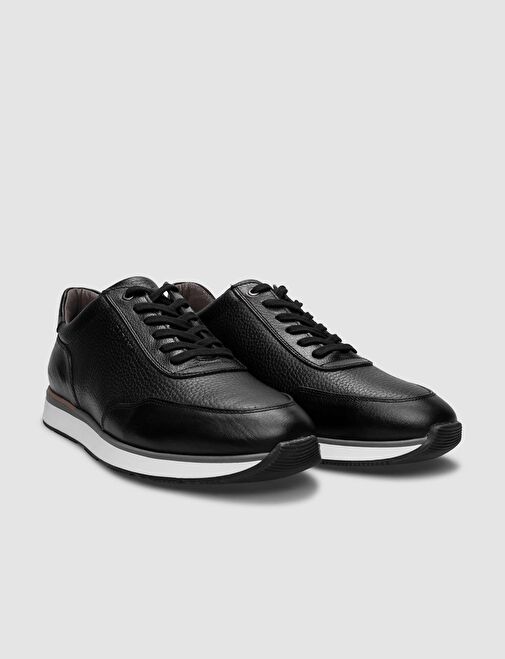 Cabani Ayakkabı Siyah Erkek Deri Sneaker 122273R - Görsel 3