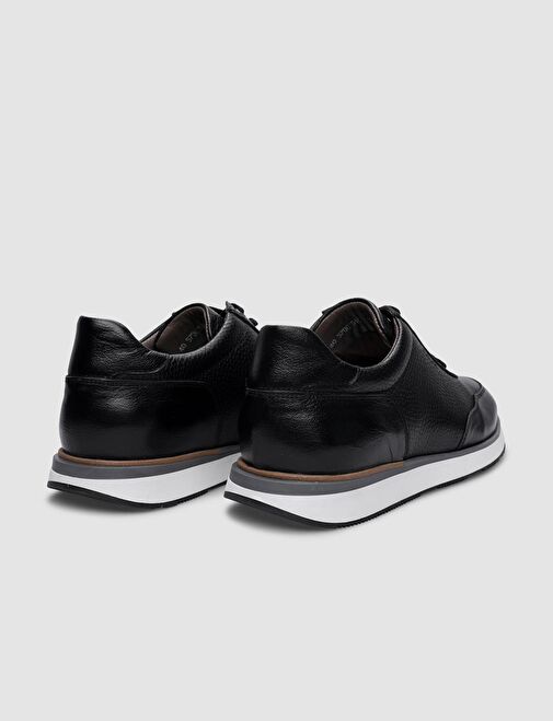 Cabani Ayakkabı Siyah Erkek Deri Sneaker 122273R - Görsel 4