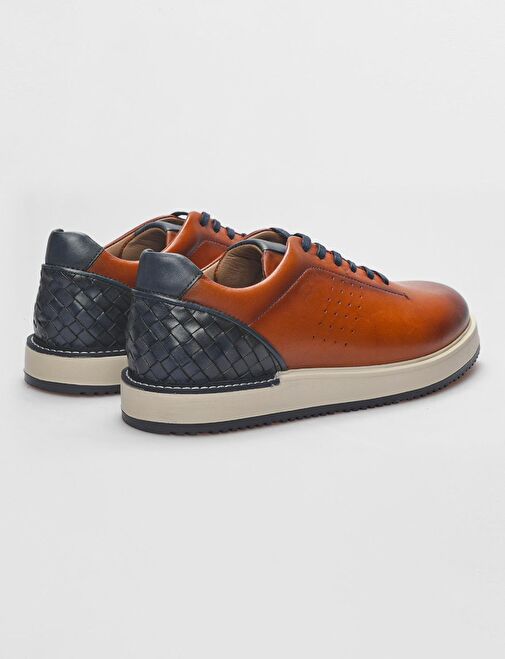 Hakiki Deri Taba Bağcıklı Erkek Günlük Ayakkabı - Görsel 4