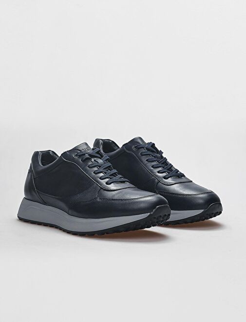 Cabani Ayakkabı Lacivert Erkek Deri Sneaker 29232 - Görsel 3