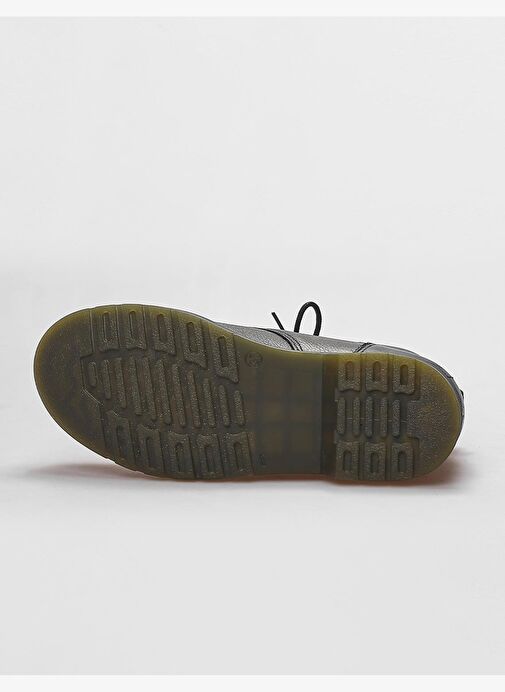 Hakiki Deri Siyah Bağcıklı Kadın Günlük Bot - Görsel 5