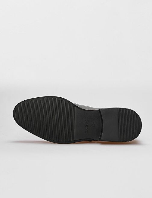 Hakiki Deri Siyah Çift Tokalı Erkek Klasik Ayakkabı - Görsel 5