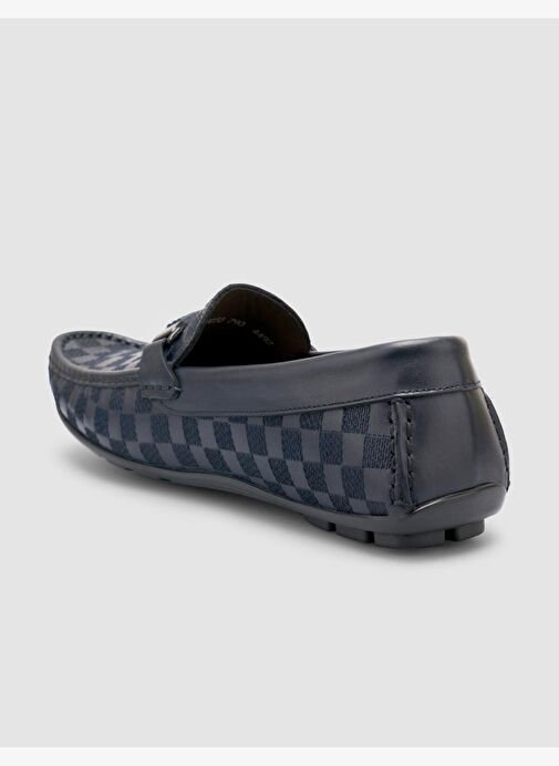 %100 Hakiki Deri Lacivert Toka Detaylı Erkek Loafer - Görsel 6