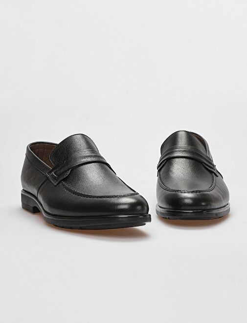 Hakiki Deri Siyah Erkek Klasik Ayakkabı - Görsel 5