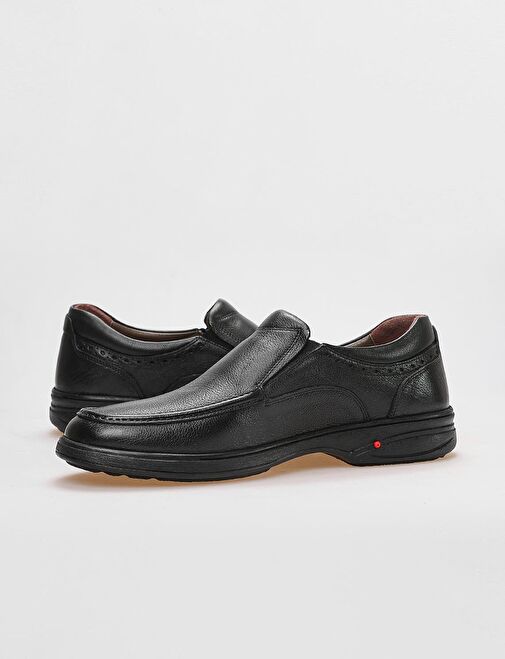 Hakiki Deri Siyah Erkek Günlük Ayakkabı - Görsel 5