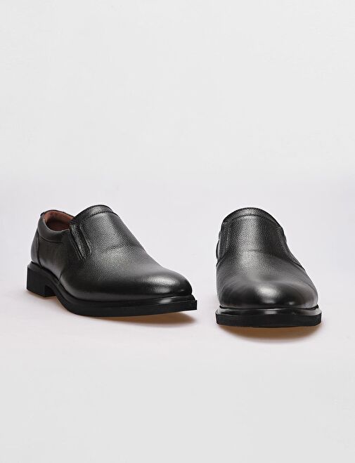 Hakiki Deri Siyah Erkek Günlük Ayakkabı - Görsel 5