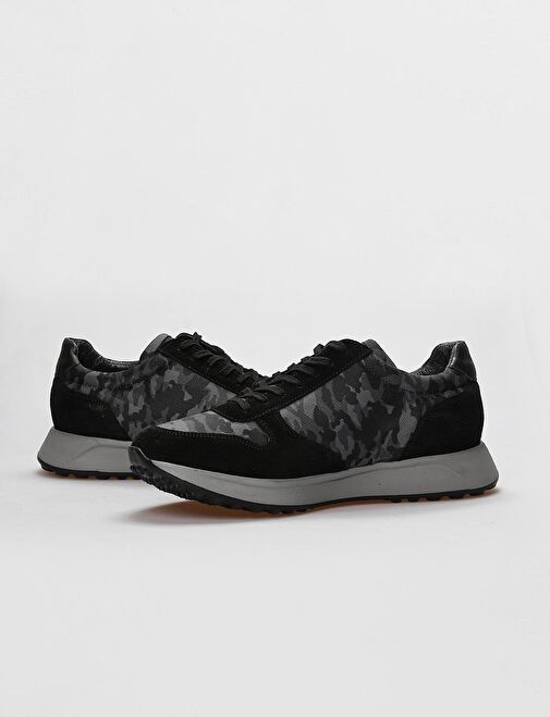 Cabani Ayakkabı Siyah Erkek Süet Sneaker 29433 - Görsel 5