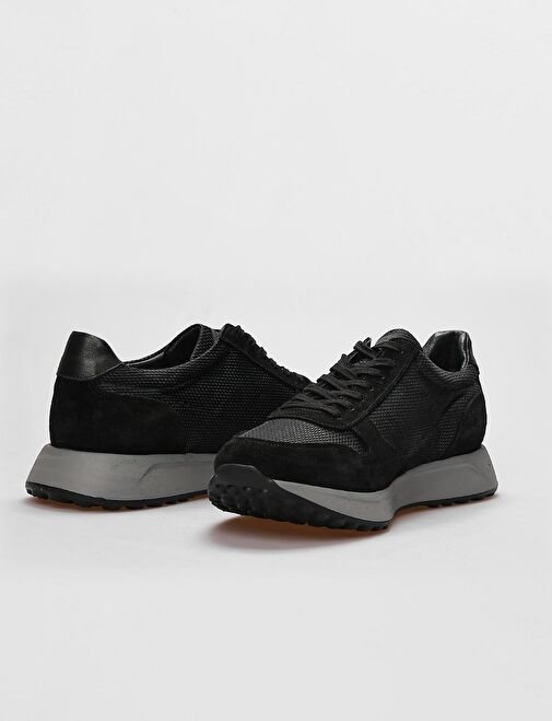 Cabani Ayakkabı Siyah Erkek Süet Sneaker 29438 - Görsel 5
