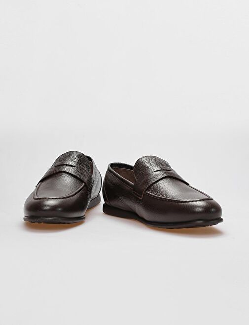 Hakiki Deri Kahverengi Erkek Günlük Ayakkabı - Görsel 5