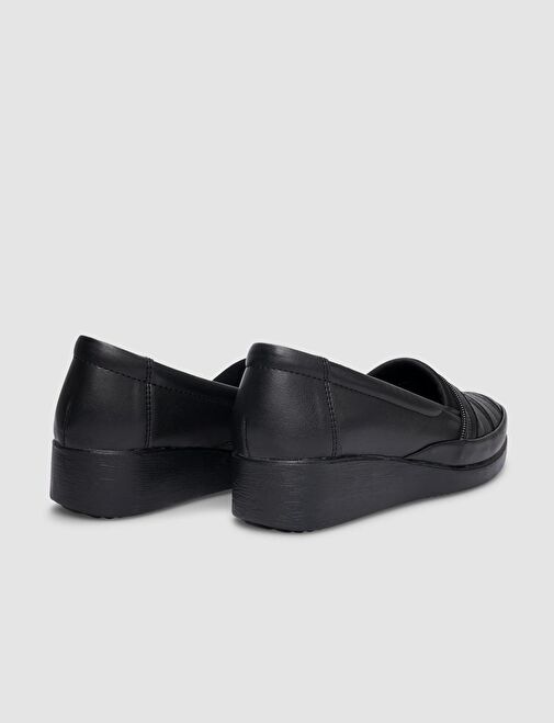 Cabani Ayakkabı Siyah Kadın Vegan Düz Ayakkabı 123488 - Görsel 4