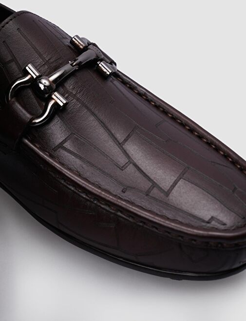 Cabani Ayakkabı Kahverengi Erkek Deri Loafer 116148R - Görsel 5
