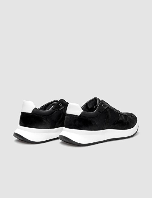 Cabani Ayakkabı Siyah-Beyaz Erkek Deri Sneaker 29767 - Görsel 4