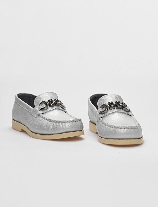 Cabani Ayakkabı Kahverengi Kadın Deri Loafer 123779 - Görsel 5